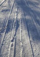 Road under the snow photo