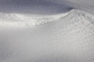 Deep snowdrifts, close up photo