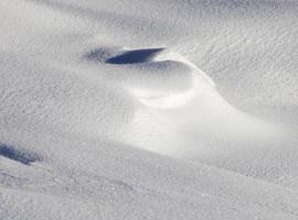 Deep snowdrifts, close up photo