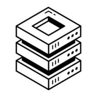 A storage refresh isometric icon download vector