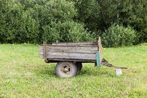 old wooden trailer photo