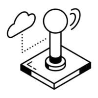 An icon of joystick isometric design vector