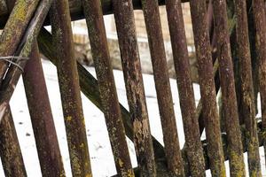 Old wooden fence photo