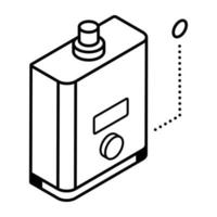 Trendy line icon isometric design of perfume vector