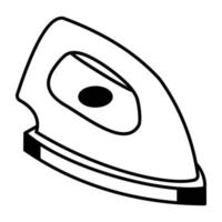 A linear isometric icon of an iron vector