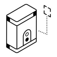 An icon of furnace line design vector