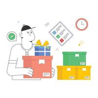 A well-designed flat illustration of delivery order vector