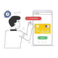 Ready to use flat illustration of secure payment vector