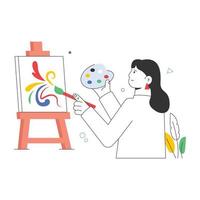 A well-designed flat illustration of visual artist vector