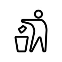 Organic recycling of the waste icon vector. Isolated contour symbol illustration vector