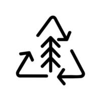 Organic recycling of the waste icon vector. Isolated contour symbol illustration vector