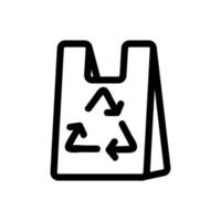 Organic recycling of the waste icon vector. Isolated contour symbol illustration vector