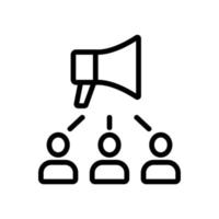 megaphone, references icon vector. Isolated contour symbol illustration vector