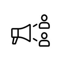 megaphone and referral icon vector. Isolated contour symbol illustration vector