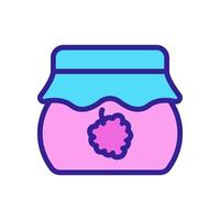 raspberry jam icon vector. Isolated contour symbol illustration vector