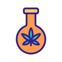 cannabis en el vector icono de embalaje. ilustración de símbolo de contorno aislado