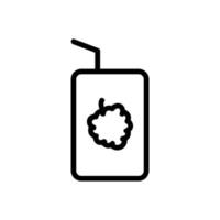 Raspberry juice fresh vector icon. Isolated contour symbol illustration