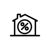 Selling a house icon vector. Isolated contour symbol illustration vector