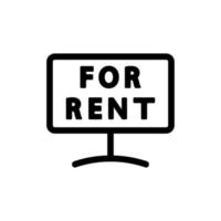 renting out the vector icon. Isolated contour symbol illustration