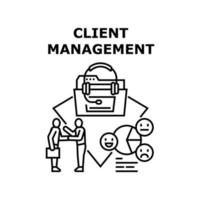 Ilustración del concepto de vector de gestión de clientes