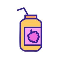 Raspberry drink icon vector. Isolated contour symbol illustration vector