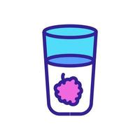 Raspberry tea icon vector. Isolated contour symbol illustration vector