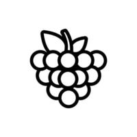 Raspberry icon vector. Isolated contour symbol illustration vector