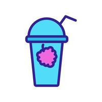 Raspberry juice icon vector. Isolated contour symbol illustration vector