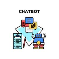 ilustración de color de concepto de vector de sistema de chatbot