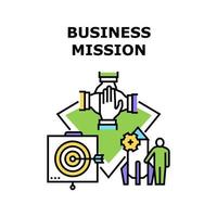 Business Mission Vector Concept Color Illustration