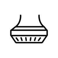 inclined models of cooker hoods icon vector outline illustration