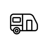 House on Wheels icon vector. Isolated contour symbol illustration vector