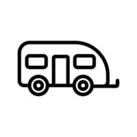 House on Wheels icon vector. Isolated contour symbol illustration vector