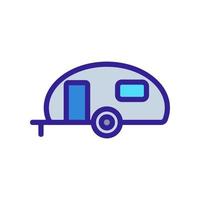 House on Wheels icon vector. Isolated contour symbol illustration vector