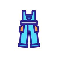 Protective jumpsuit icon vector. Isolated contour symbol illustration vector