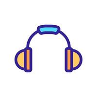 Protective headphones icon vector. Isolated contour symbol illustration vector