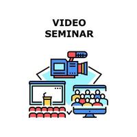 Video Seminar Vector Concept Color Illustration