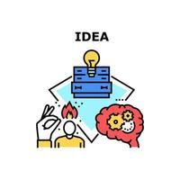 Idea Searching Vector Concept Color Illustration