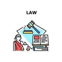 ilustración de color de concepto de vector de consultoría de derecho
