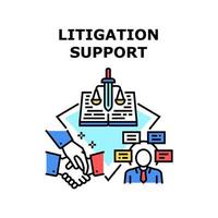 Litigation Support Vector Concept Illustration