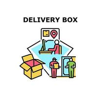 Delivery Box Vector Concept Color Illustration