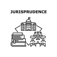 Jurisprudence Vector Concept Black Illustration