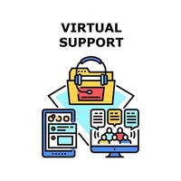 Virtual Support Vector Concept Color Illustration