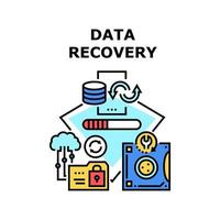 Data Recovery Vector Concept Color Illustration