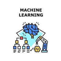 Machine Learning Vector Concept Color Illustration