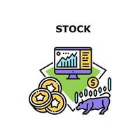 Stock Market Vector Concept Color Illustration