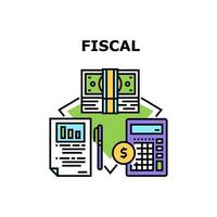 ilustración de color de concepto de vector de finanzas fiscales