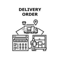 Delivery Order Vector Concept Black Illustration