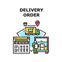 Delivery Order Vector Concept Color Illustration