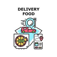 Delivery Food Vector Concept Color Illustration